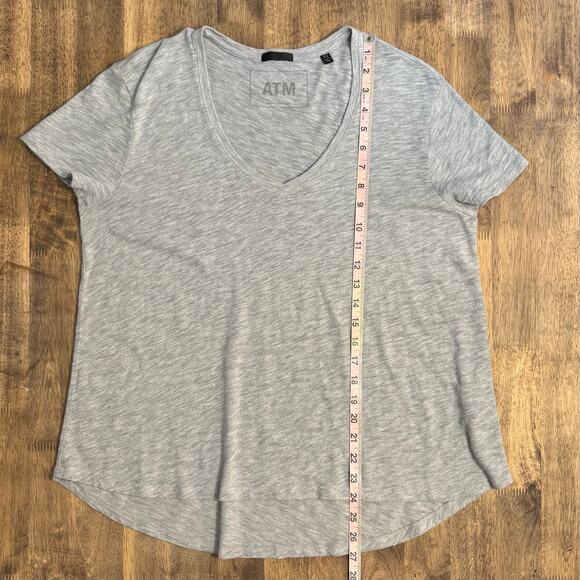 ATM V-Neck Tee Anthony Thomas Melillo Slub Jersey Classic Gray Women's Size XS/S - Picture 7 of 9